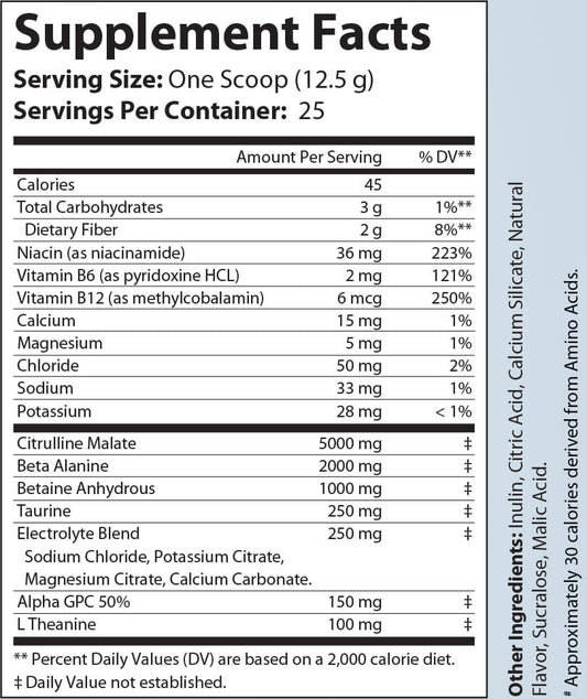 Non - Stim Pump Pre - Workout