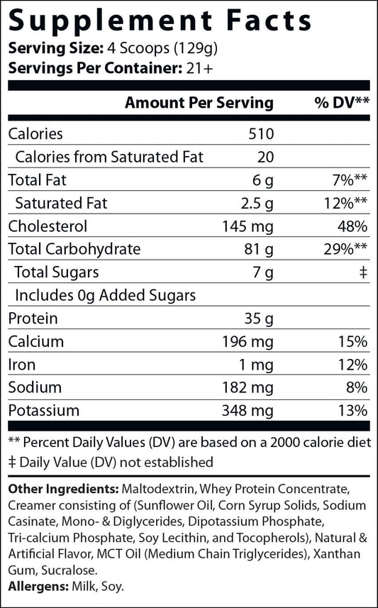 6lb Bulk Up! Mass Gainer (Vanilla Milkshake)