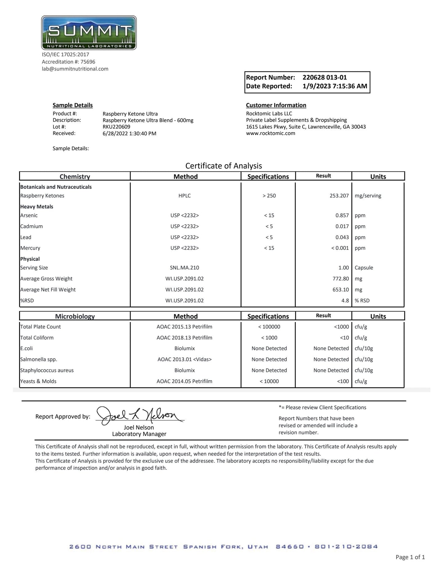 Raspberry Ketone Ultra Blend