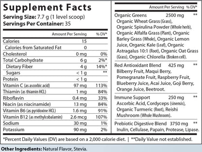 All - In/One Greens & Red SuperFood + Immune (Mixed Berry)