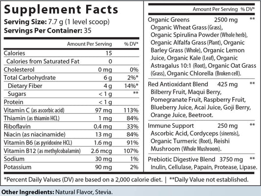 All - In/One Greens & Red SuperFood + Immune (Mixed Berry)