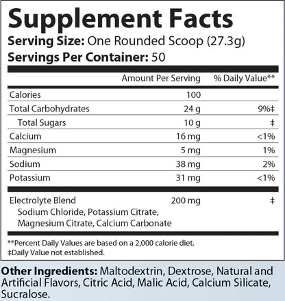 Recovery Carb + Electrolytes: (Lemon Lime)