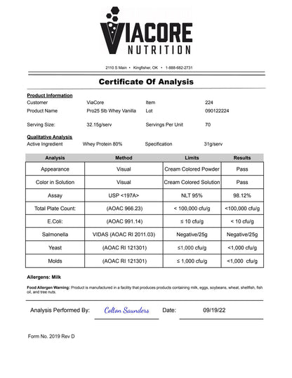 5lb Whey Protein (Vanilla)