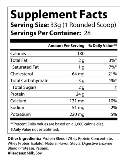 2lb Whey Armor Natural Protein (Vanilla)