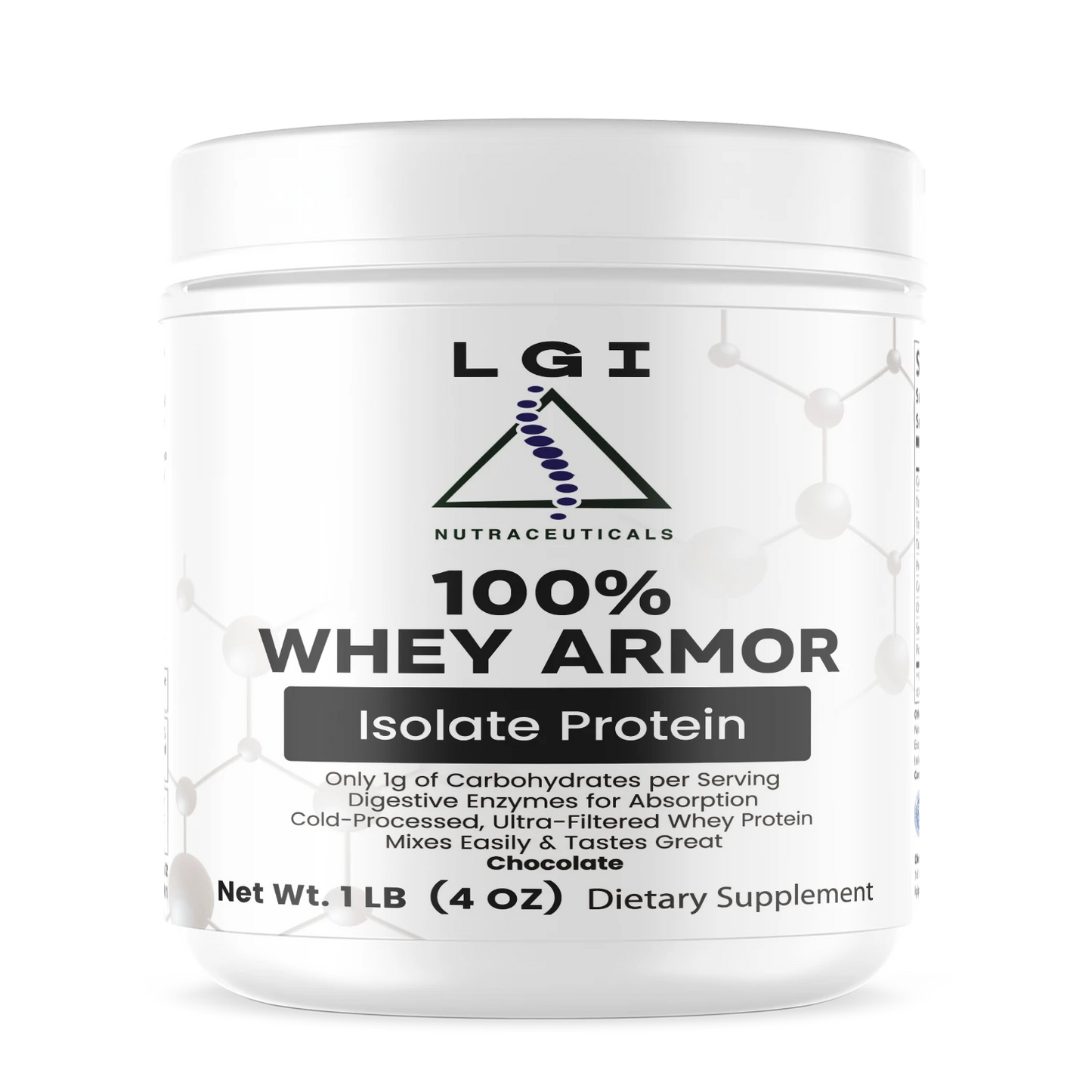 1lb 100% Whey Armor Isolate Protein (Chocolate)