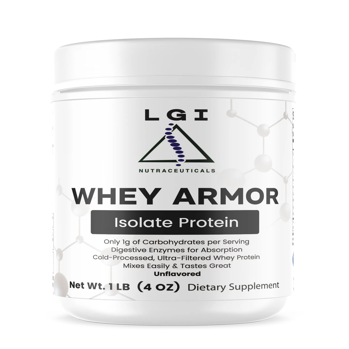 1lb Whey Armor Isolate Protein (Unflavored)
