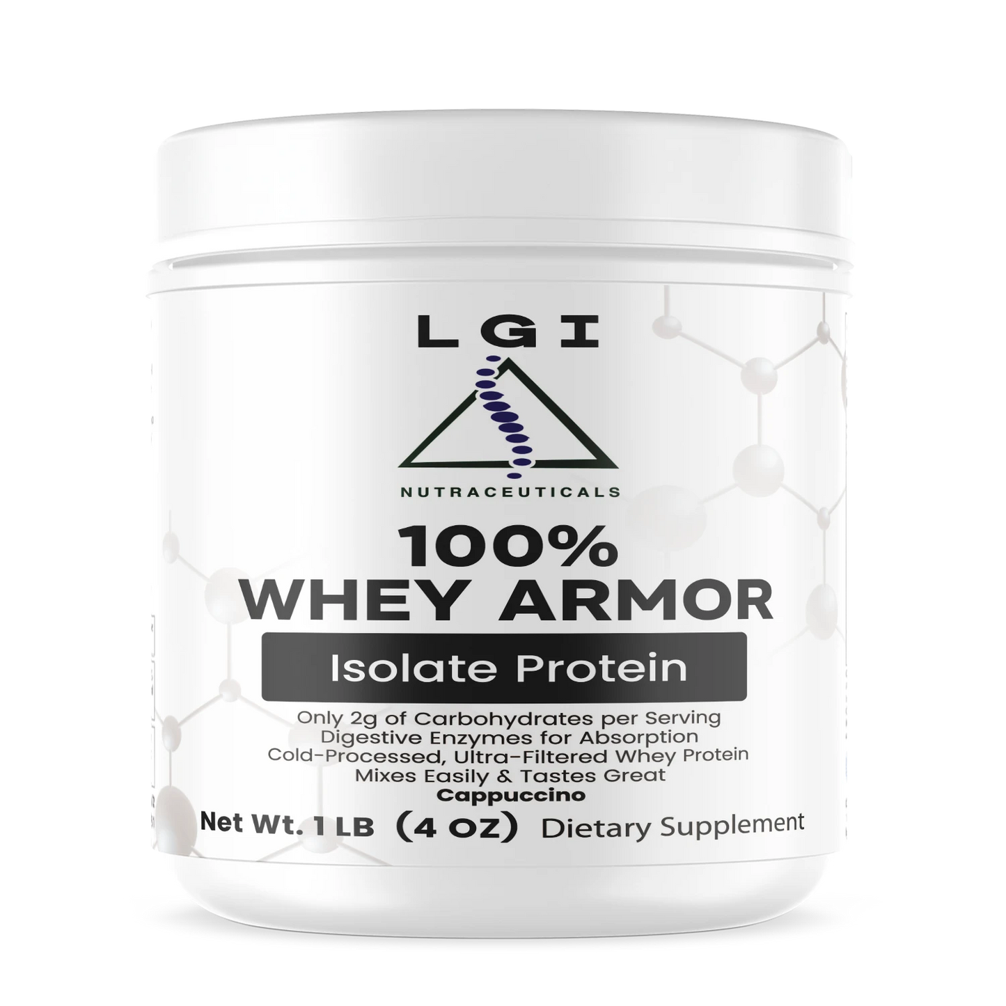 1lb 100% Whey Armor Isolate Protein (Cappuccino)