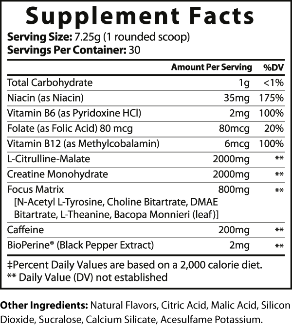 Energy Pre - Workout (Lemonade)