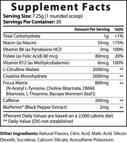 Energy Pre - Workout (Lemonade)